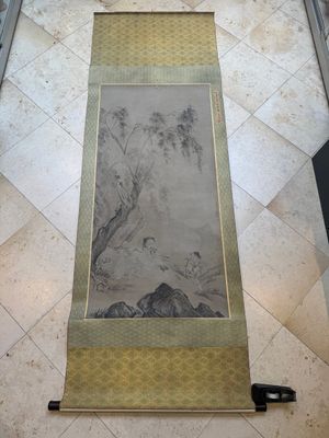 Follower of Qiu Ying 仇英 (1494-1552): 'Sage with a servant', ink on paper — photo 1