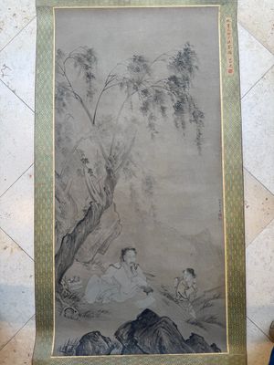 Follower of Qiu Ying 仇英 (1494-1552): 'Sage with a servant', ink on paper — photo 2