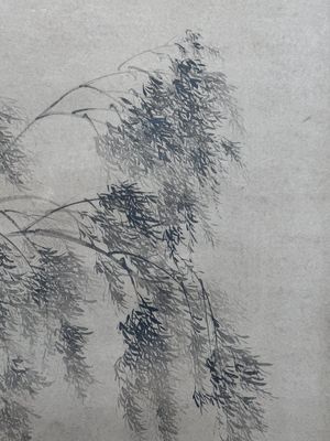 Follower of Qiu Ying 仇英 (1494-1552): 'Sage with a servant', ink on paper — photo 4