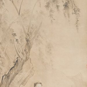 Follower of Qiu Ying 仇英 (1494-1552): 'Sage with a servant', ink on paper — photo 1