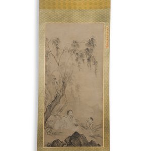 Follower of Qiu Ying 仇英 (1494-1552): 'Sage with a servant', ink on paper — photo 2