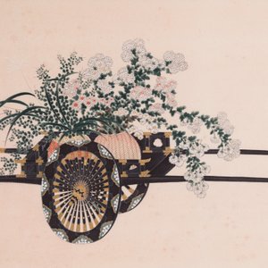 Follower of Qu Zhaolin 屈兆麟 (1866-1937): 'Three chariots with flowers', ink and colour on paper, dated 1945 — 照片 4