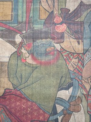 Follower of Su Hanchen 蘇漢臣 (1094-1172): 'Knick-knack peddler', ink and colour on silk, Qing or later — foto 13