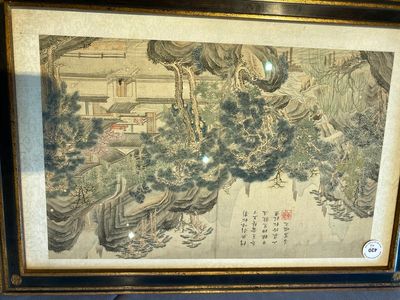 Follower of Tang Yin 唐寅 (1470-1524): 'Five landscapes and an album with two landscapes', ink and colour on silk, 20th C. — photo 19