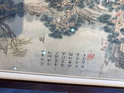 Follower of Tang Yin 唐寅 (1470-1524): 'Five landscapes and an album with two landscapes', ink and colour on silk, 20th C. — 照片 11