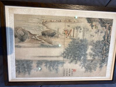 Follower of Tang Yin 唐寅 (1470-1524): 'Five landscapes and an album with two landscapes', ink and colour on silk, 20th C. — 照片 16