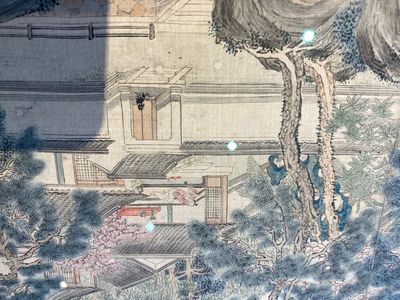 Follower of Tang Yin 唐寅 (1470-1524): 'Five landscapes and an album with two landscapes', ink and colour on silk, 20th C. — 照片 20