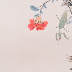 Follower of Wang Xuetao 王雪濤 (1903-1982): 'Cat and mantis', ink and colour on paper, dated 1945 — photo 5