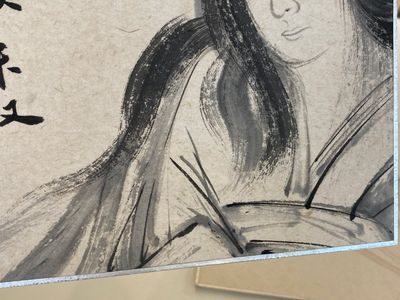 Follower of Zhang Daqian 張大千 (1898-1983): 'Beauty' and 'Orchid', ink and colour on paper — 照片 6