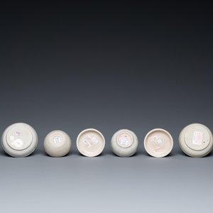Four Annamese or Vietnamese blue and white covered boxes and four jarlets, Hoi An shipwreck, 15/16th C. — photo 9