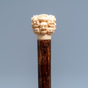 Four Asian coral and ivory-handled canes, 19th C. — 照片 11