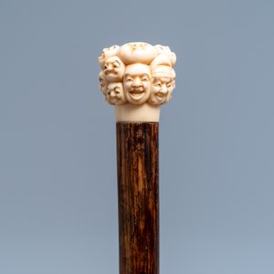 Four Asian coral and ivory-handled canes, 19th C. — 照片 13