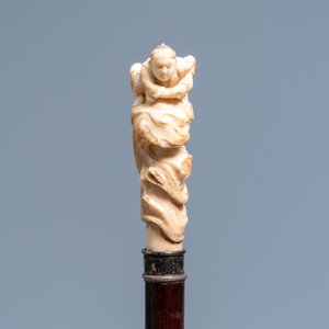 Four Asian coral and ivory-handled canes, 19th C. — 照片 4