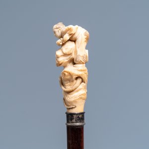 Four Asian coral and ivory-handled canes, 19th C. — 照片 7
