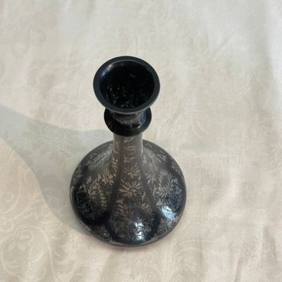 Four Bidri metal hookah bases and a copper hookah base or vase — 照片 39