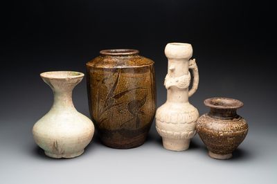 Four Chinese and Thai monochrome wares, 19th C.
