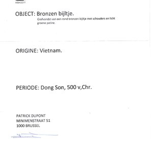 Four Chinese and Vietnamese bronze axes and an arrowhead, Western Zhou/Dong Son — foto 3
