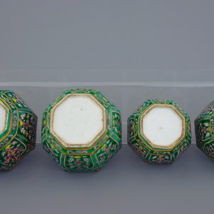 Four Chinese Bencharong porcelain thai market boxes and covers, 19th C. — 照片 7