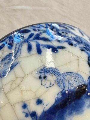 Four Chinese blue and white 'Bleu de Hue' cups and two bowls, various marks, 19th C. — foto 60