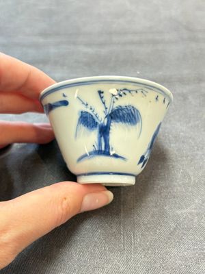 Four Chinese blue and white 'boy and buffalo' cups, Qi Yue Ru Yu 奇玥如玉 and Kun Chi Yu Shi 崑池玉石 marks, Yongzheng — 照片 21