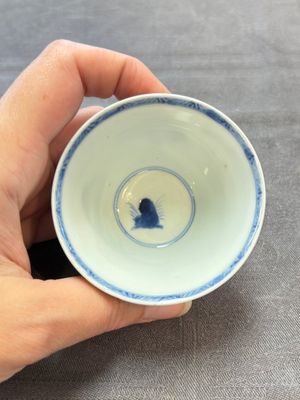 Four Chinese blue and white 'boy and buffalo' cups, Qi Yue Ru Yu 奇玥如玉 and Kun Chi Yu Shi 崑池玉石 marks, Yongzheng — 照片 23