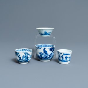 Four Chinese blue and white cups, 19th C. — photo 1