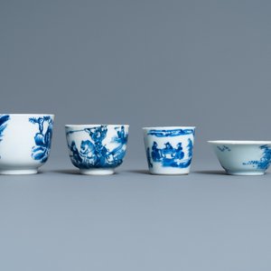 Four Chinese blue and white cups, 19th C. — photo 4