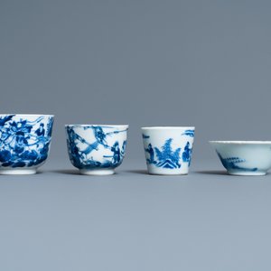 Four Chinese blue and white cups, 19th C. — photo 5