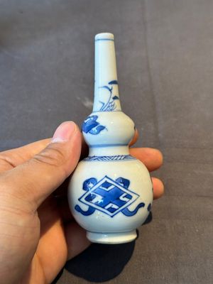 Four Chinese blue and white 'Eight Treasures 八寶' double gourd vases, Kangxi — foto 11