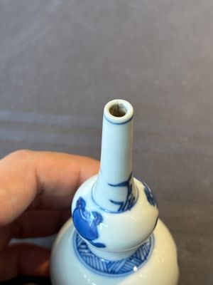 Four Chinese blue and white 'Eight Treasures 八寶' double gourd vases, Kangxi — foto 5