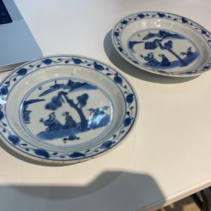 Four Chinese blue and white plates, Wanli and late Ming — photo 7