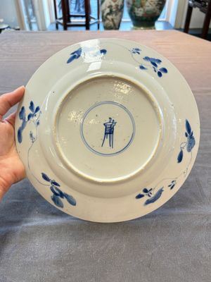 Four Chinese blue and white plates with floral design, Kangxi — photo 2