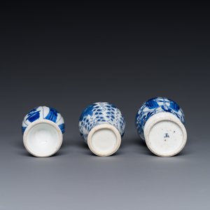 Four Chinese blue and white silver mounted porcelain, Kangxi — photo 4