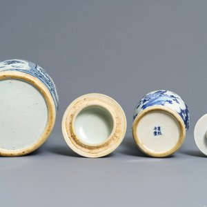 Four Chinese blue and white vases and a jardinière, 19th C. — photo 7
