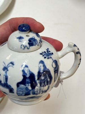 Four Chinese blue and white wares for the Vietnamese market, chơi ngọc 玩玉 and Jiaqing mark, 19th C. — photo 10
