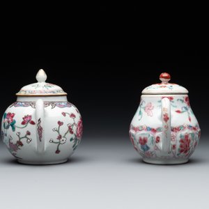 Four Chinese blue, white and famille rose teapots, Yongzheng/Qianlong — photo 11
