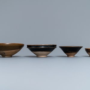 Four Chinese brown- and black-glazed bowls, Song and Yuan — photo 2