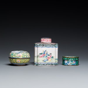 Four Chinese Canton enamel pieces, Qianlong and later — 照片 4