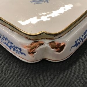 Four Chinese Canton enamel saucers and three cups, Qianlong — photo 21