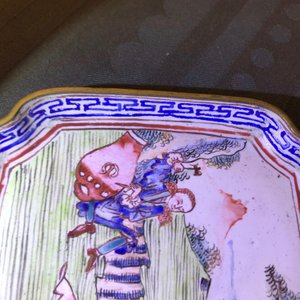 Four Chinese Canton enamel square saucers, Qianlong — photo 21