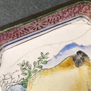 Four Chinese Canton enamel square saucers with horses, 18/19th C. — 照片 18