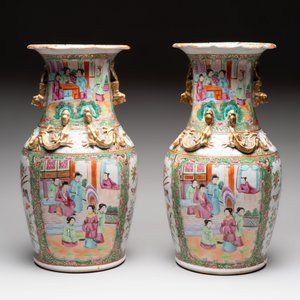 Four Chinese Canton famille rose vases, 19th C. — foto 2