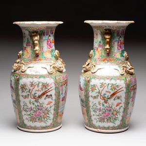 Four Chinese Canton famille rose vases, 19th C. — foto 3