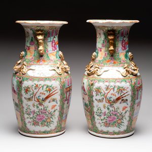 Four Chinese Canton famille rose vases, 19th C. — foto 5