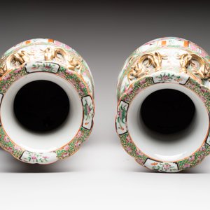 Four Chinese Canton famille rose vases, 19th C. — foto 6