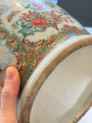 Four Chinese Canton famille rose vases with narrative design, 19th C. — photo 28
