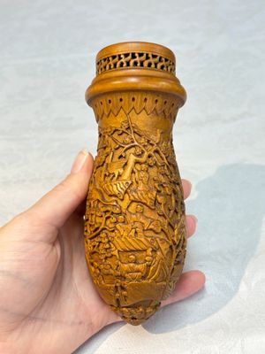 Four Chinese carved wooden cricket cages, 20th C. — photo 14