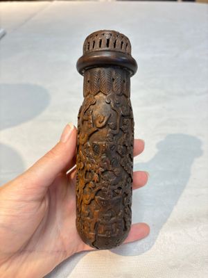 Four Chinese carved wooden cricket cages, 20th C. — photo 3