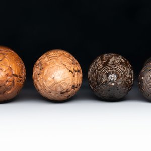Four Chinese carved wooden cricket cages, 20th C. — photo 5