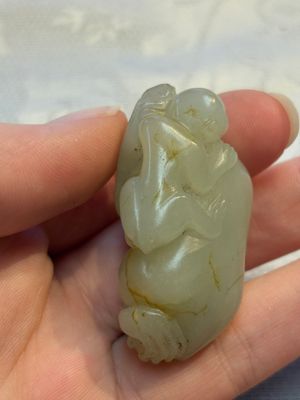 Four Chinese celadon and russet jade carvings, Qing — foto 17